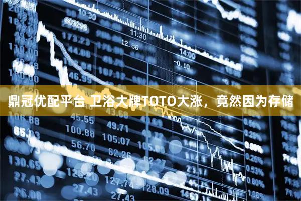鼎冠优配平台 卫浴大牌TOTO大涨，竟然因为存储